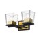 Z-Lite Bleeker Street 2 Light Vanity, Matte Black & Olde Brass & Clear 475-2V-MB-OBR - alternate 3